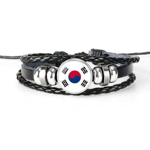 2018 New Fashion South Korea Latvia National Flag Bangle Bracelet For Men And Women Jewelry Friendship Gift for Football Fans