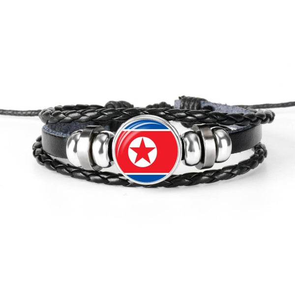 2018 New Fashion South Korea Latvia National Flag Bangle Bracelet For Men And Women Jewelry Friendship Gift for Football Fans