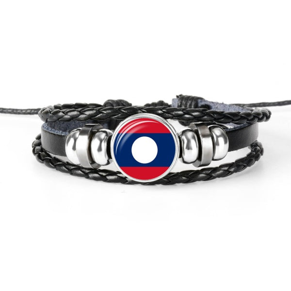 2018 New Fashion South Korea Latvia National Flag Bangle Bracelet For Men And Women Jewelry Friendship Gift for Football Fans