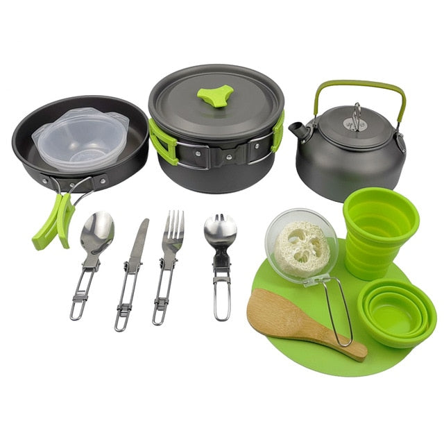 outdoorBackpacking Camping Cookware  Lightweight Folding Picnic Camp Cooking Gear