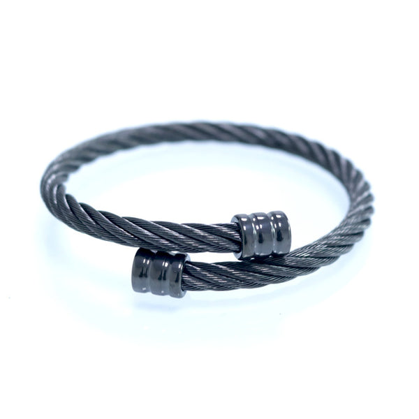 3pcs/Set Hot Men Titanium Steel Roman Numeral Bracelet Horseshoe Buckle Bangles Pulseira Bileklik Luxury Handmade Jewelry